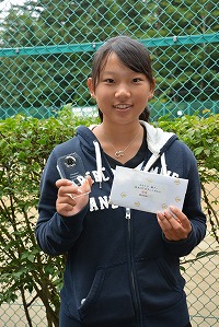 18才以下女子シングルス優勝　田中選手